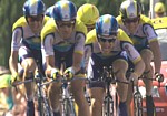 Team Astana wins the fourth stage of the Tour de France 2009